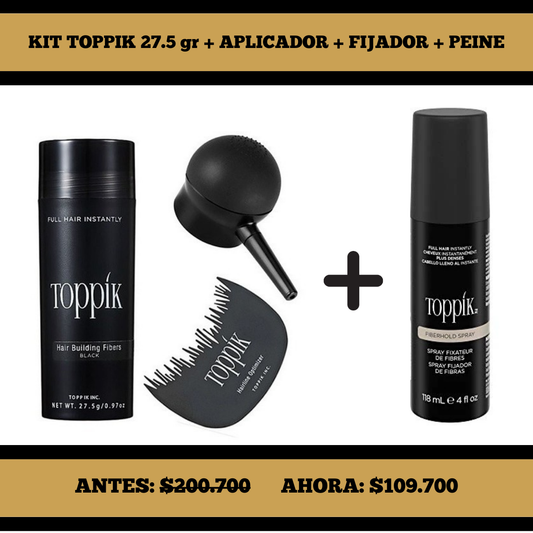 KIT TOPPIK 27.5 gr + APLICADOR + FIJADOR + PEINE